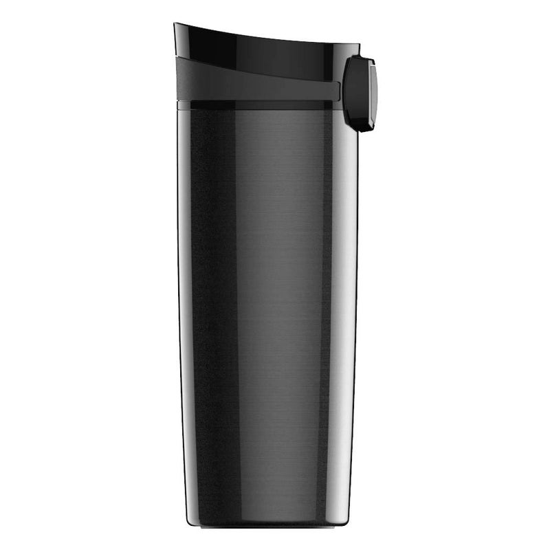 Sigg - Insulated Coffee Cup - Travel Mug Miracle Black - Hot & Cold. Leakproof. BPA Free - 18/8 Stainless Steel - 16 Oz - Image 1